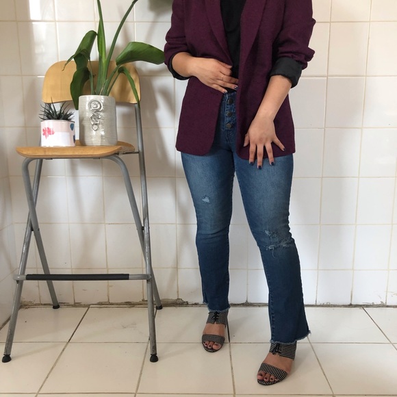 Vintage Purple Tweed Blazer S - Picture 2 of 7